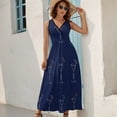 thumbnail image 5 of Martini Cocktail Glass Dress Summer Street Style Bohemia Long Dresses Female Sleeveless Printed Maxi Dress, 5 of 9