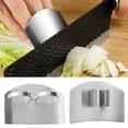 thumbnail image 1 of Sunjoy Tech Ensemble de Protection de Doigt en Acier Inoxydable Ajustable pour Couper les Aliments Outil de Cuisine Polyvalent Protection de Doigt pour Hacher et Découper, 1 of 7