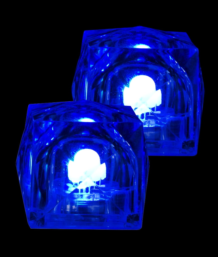 fun central ac964, 12ct blue led light up glow in the dark ice cubes
