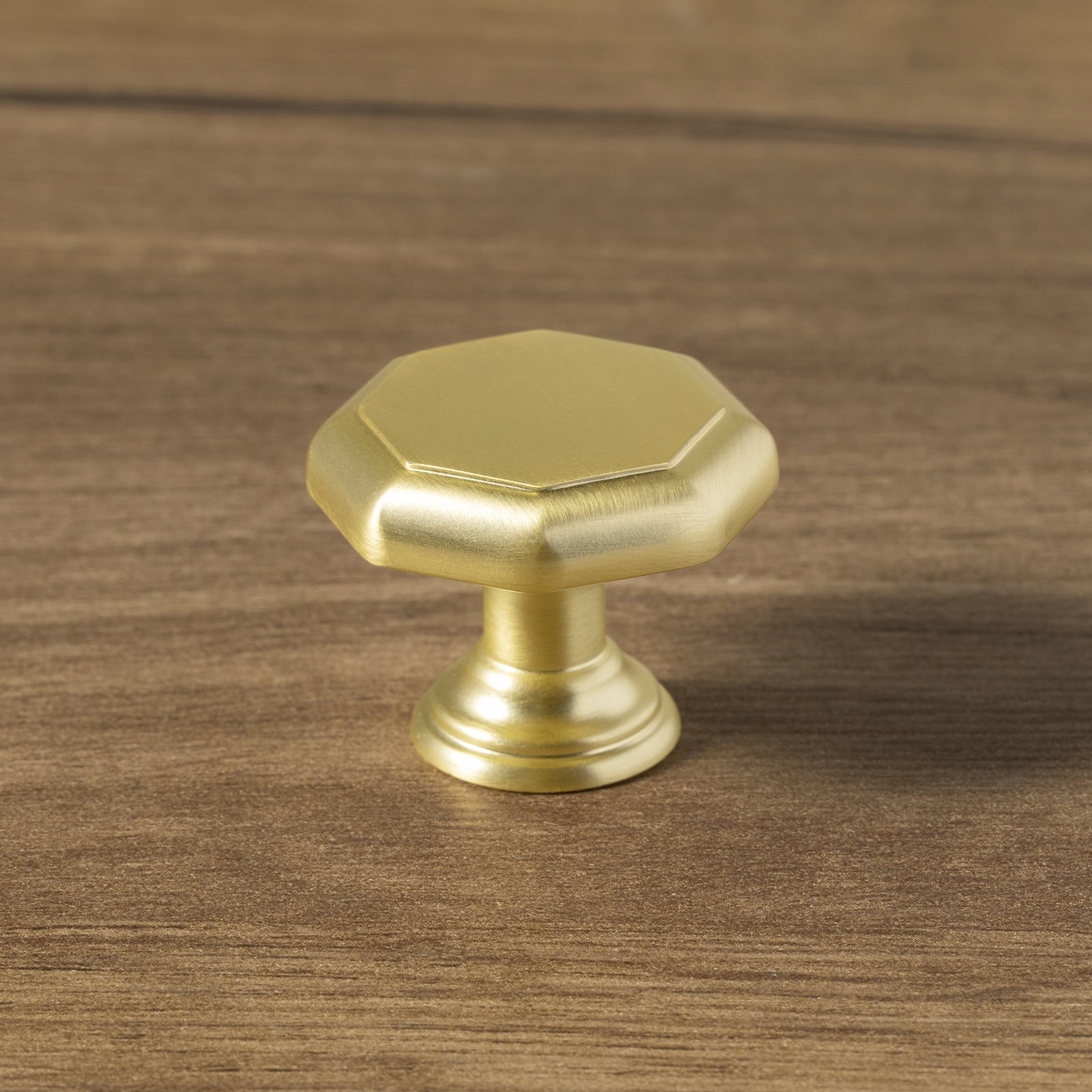 Goo-Ki 12-Pack Light Brushed Brass Kitchen Cabinet Knobs, Single Hole Zinc Alloy Drawer Knobs, Dresser Pulls Handles for Kitchen,Drawer,Cupboard & Wardrobe