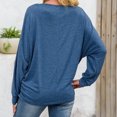 thumbnail image 5 of CEHVOM Blouse à Manches Longues Décontractée pour Femmes, Col Rond, Unie, Couture, Ample et Fine, Mode, 5 of 5