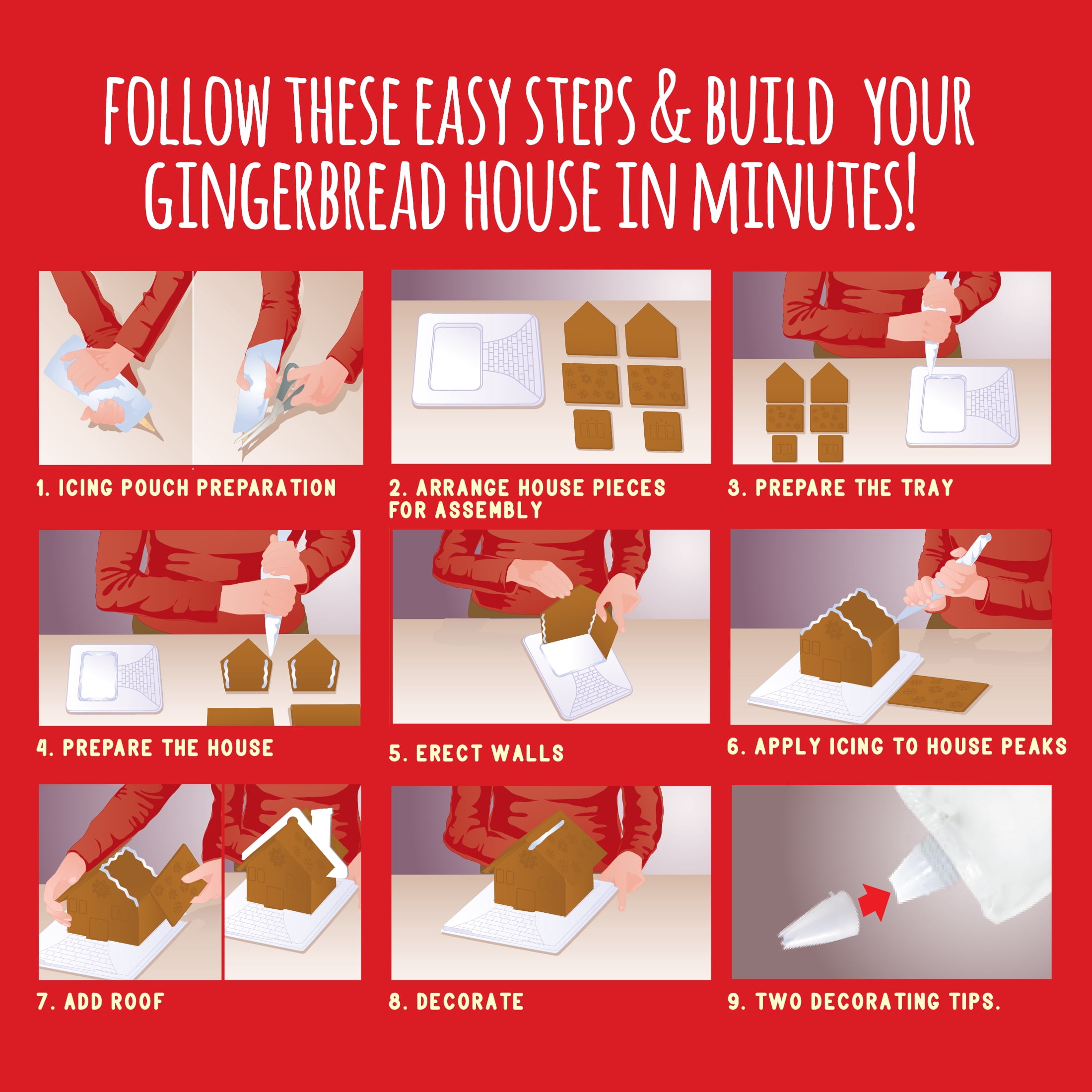 Freshness Guaranteed, Build Your Own Christmas Gingerbread Cookie House Kit, 35.3 oz