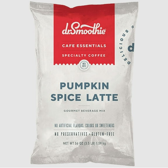 Cafe Essentials Pumpkin Spice Latte 3.5 lb Bag Dr. Smoothie Packing 5's/ case