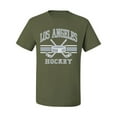 thumbnail image 2 of Wild Bobby City of Los Angeles Hockey Fantasy Fan Sports Men's T-Shirt, Military Green, 4X-Large, 2 of 5