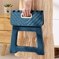 thumbnail image 3 of Cipaher Folding Step Stool Plastic Foldable Step Stool, Blue, 3 of 5