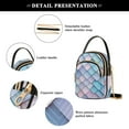 thumbnail image 4 of FORMRS Crossbody Bag for Women Quilted Travel Shoulder Cell Phone Purse with Chain Strap Handbag, Purple Art Pattern, 4 of 7