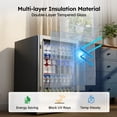 thumbnail image 5 of Simzlife  180 Cans Beverage Refrigerator, 24" Built-in Beverage Cooler, Under Counter Fridge with Glass Door,Black, 5 of 11