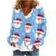 thumbnail image 2 of Puntoco Chaqueta Tipo Cárdigan Informal Con Botones Y Estampado Navideño Para Mujer, 2 of 5