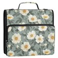thumbnail image 5 of FORMRS Zipper Binder with Shoulder Strap 2-inch Ring 500 Sheet Capacity File Bag, Sage Green Flower Pattern, 5 of 5