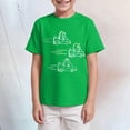 thumbnail image 2 of TOWED22 Boys Short Sleeve Shirts Kids Crewneck Solid Basic Tees Casual Tops(Green,2-3 Y), 2 of 4