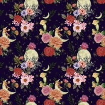 Midnight Rendezvous Dark Purple Cotton Fabric