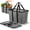 Gray/Black - 30L, variant on Foldable Reusable Shopping Bag, 30L Collapsible EcoBasket Tote, Shadow Gray/Midnight Black