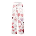 thumbnail image 5 of Fgvctg Valentine's Day Men's Pajamas Fashion Love Heart Graphic Wide Leg Pajama Sleepwear High Waisted Pj Pants Oversized Fall Spring Drawstring Lounge Pants with Pockets White 3XL, 5 of 5