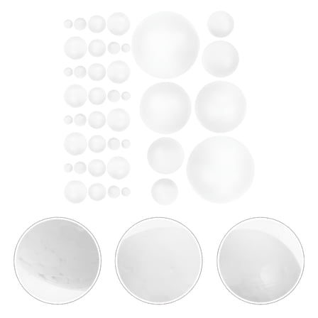 CCOCC 110pcs Polystyrene Craft Balls Foam Balls Assortment Size Foams Balls for Crafts DIY