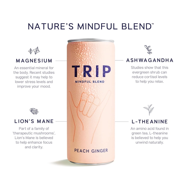 TRIP Sparkling Magnesium Drink, Variety Pack Flavor, 12 oz, 12