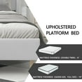 thumbnail image 4 of alazyhome King Size Upholstered Platform Bed Frame, Easy Assemble, White, 4 of 6
