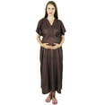 thumbnail image 1 of Bimba Maternity Kaftan Belt Nursing Night Gown| Front Buttons| Baby Shower Gift, 1 of 8
