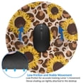 thumbnail image 4 of Disketp Leopard Sunflowers Small Mouse Pad 7.9x7.9 Inches,Washable Round Mousepad For Office Laptop Computer,Non-Slip Rubber Base Mouse Pads For Wireless Mouse, 4 of 9