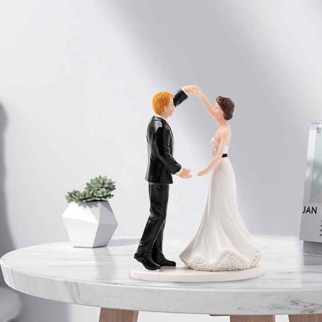 Toppers de pastel de boda Perfecl Figuras de pareja muñecas de novia y novio decoración para fiesta de Primeros de la torta de boda
