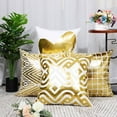 thumbnail image 5 of PiccoCasa 4 Pack Gold Letters Bronzing Throw Pillowcases Sofa Cushion Covers, 18"x18" #14, 5 of 6