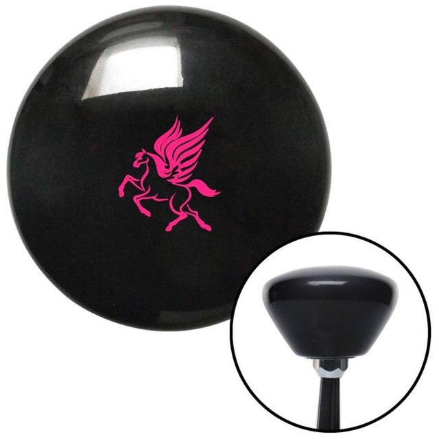 Pink Pegasus Black Retro Shift Knob with M16 x 1.5 Insert Shifter Auto Manual Brody