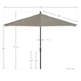 thumbnail image 5 of California Umbrella  11' Round Aluminum Crank Open Auto Tlit Market Umbrella, Bronze Finish, Double W Woven Granite, 5 of 5