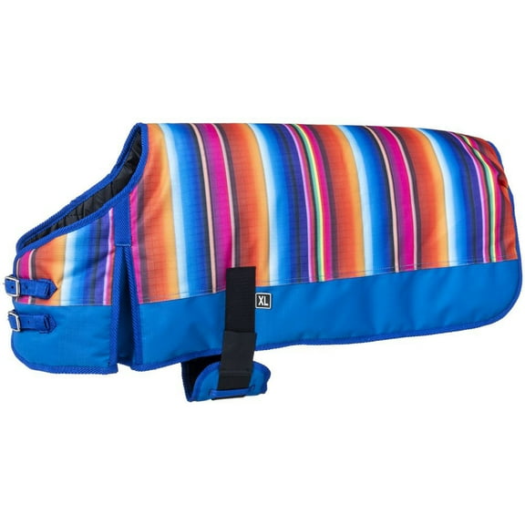 Tough 1 Dog Jacket 1200D Poly Fill Belly Wrap M Serape 36-770