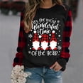thumbnail image 4 of Chandail en Molleton de Noël pour Femmes Col Rond Chandail Chaud Veste Mi-Longue Imprimée Mode Chandail de Vacances de Noël à Manches Longues Cardigan, 4 of 6