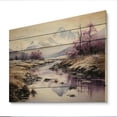 thumbnail image 2 of Designart "Arctic Reflections Alaska " Winter Landscape Print on Natural Pine Wood, 2 of 5