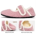 thumbnail image 4 of Ecetana Women's Fuzzy Mary Jane House Slippers with Adjustable Strap, 4 of 7