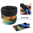 thumbnail image 4 of PhooArto Travel Cosmetic Bags Barrel Makeup Bag, Multifunctional Toiletry Bucket Bags Round Organizer Storage Pocket, Galaxy Music Note Star, 4 of 6