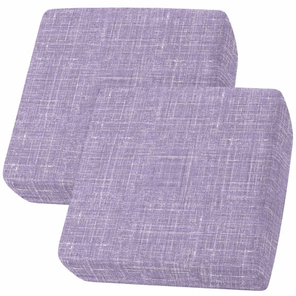 Couch Cushion Covers Purple Linen Fabric Sofa Cushion Cover Stretch Seat Covers Pure Solid Color Sofa Slipcovers Soft Furniture Protector for Sectional Sofas Living Room Small-2 Pieces