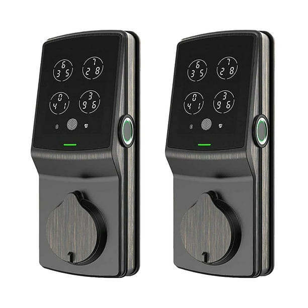 Lockly Secure Keyless Digital Keypad Smart Deadbolt Door Lock, Bronze (2 Pack)