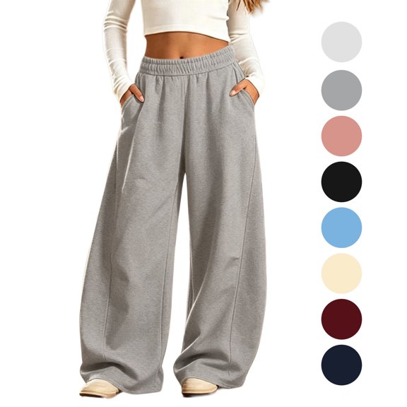 Rvasteizo Girls Fall Winter Sweatpants Fleece Warm Elastic Waist with Pocket Casual Unisex Kids Bottoms 9 Years
