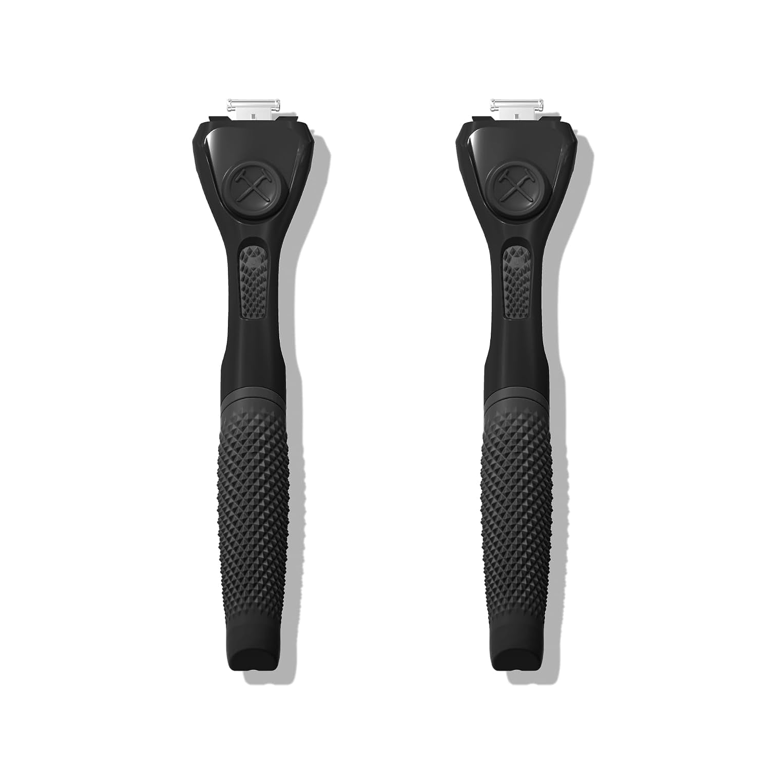 Dollar Shave Club Diamond Grip Textured Handle Black Razor Handle (2ct)