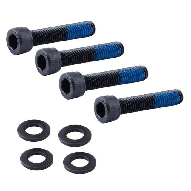 4 Tornillos de Acero Y Junta para Bicicleta de Montaña, , Adaptador de Montaje de Freno de Disco para Bicicleta M6 x 30 mm Soledad Tornillo adaptador de montaje en freno de disco