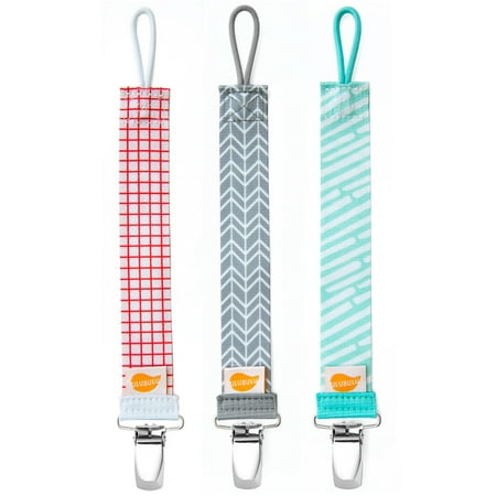 Ulubulu, Universal Pacifier Clip, 3 Pack(pack of 4)