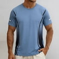 thumbnail image 2 of FRSASU Men's Quick Dry Breathable Workout Fitted T Shirts Athletic Mesh Short Sleeve Crew Neck Tee Blue, 2 of 8