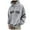 03#Light Gray, variant on Hoodies for Men Oversized Workout Men's Sweatshirts Long Sleeve Drawstring Hood Kangaroo Pocket White M