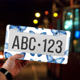 thumbnail image 4 of 1 Pcs Blue Butterflies License Plate Frame, License Plate Cover for Car Decorative Parts, Aluminum License Plate Bracket Holder Rust-Proof Weather-Proof for US Standard Car, 4 of 9