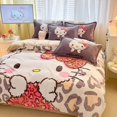 thumbnail image 4 of Creative new Hello kitty double-sided milk velvet four-piece set for couples light and comfortable double bed four-piece set, 4 of 5