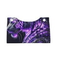 thumbnail image 2 of Pofeuu Purple Pattern White Tiger Print Tissue Box Cover, Modern Decorative PU Leather Rectangular Tissue Box Case Organizer Holder for Vanity Countertop, Night Stands, Livingroom, 2 of 7