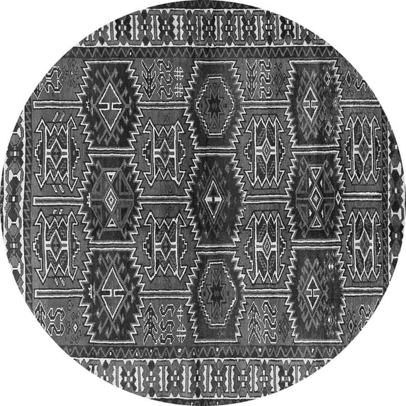 Ahgly Company Indoor Round Persian Gray Traditional Area Rugs, 3' Round