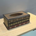 thumbnail image 4 of Wosthever Caja de libros vintage clásica que añade un toque retro a la decoración del hogar caja de almacenaje de pañuelos adornos cajón de Almacenamiento y organización del hogar, 4 of 6