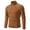 Brown, variant on JUUYY Men's Turtleneck Sweater Long Sleeve Slim Fit Solid Color Knitted Warm Winter Casual Comfortable Base Layer Tops Pullover Beige XXL