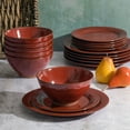 thumbnail image 4 of Gibson Elite 18 Piece Terranea Dinnerware Set - Red, 4 of 6