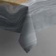 thumbnail image 4 of Gray Marble Gold Wave Pattern Rectangle Tablecloth 60"x102",Waterproof Polyester Rectangle Table Cloth, Wipeable Spillproof Polyester Tablecloth for Dining, Camping, Indoor and Outdoor, 4 of 6