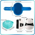 thumbnail image 5 of Qweryboo 3Pcs Dog Bath Scrubber, Pet Massage Grooming Shower Silicone Brush, Washing Brush Scrubber with Adjustable Ring Handle, Dog Shampoo Brush for Short Long Haired Dogs Cats, 5 of 9