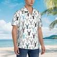 thumbnail image 3 of Fuzoiu Winter Art Blue and Black Moose Print Hawaiian Shirt for Men, Summer Beach Casual Short Sleeve Button Down Shirts, Men’s Beach Summer Shirts with Pocket,Large, 3 of 7
