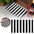 thumbnail image 7 of Black and White Striped Area Rug, Washable Indoor Outdoor Rug for Front Door, Entryway Patio Mat, Farmhouse Front Porch Decor, Low Profile Doormat for Kitchen, 7 of 7